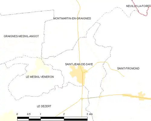 Detailkaart van de gemeente