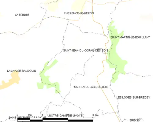 Detailkaart van de gemeente