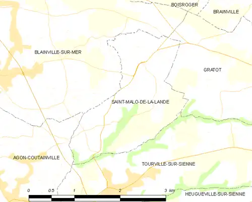 Detailkaart van de gemeente