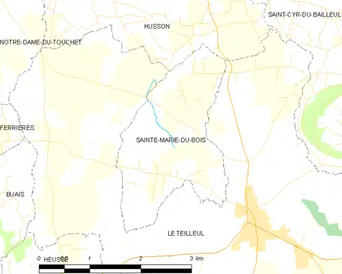 Detailkaart van de gemeente