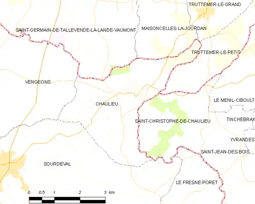 Detailkaart van de gemeente