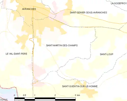 Detailkaart van de gemeente
