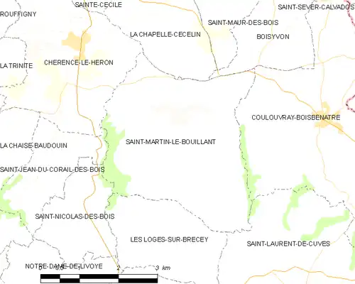 Detailkaart van de gemeente