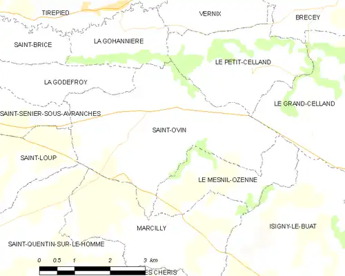 Detailkaart van de gemeente