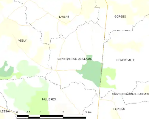 Detailkaart van de gemeente