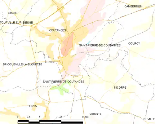 Detailkaart van de gemeente