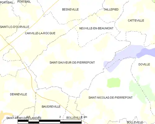 Detailkaart van de gemeente