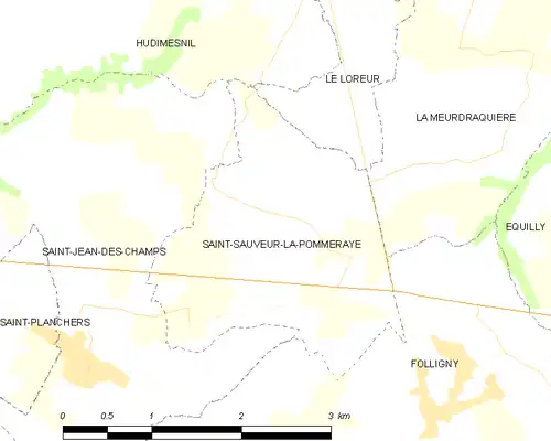 Detailkaart van de gemeente