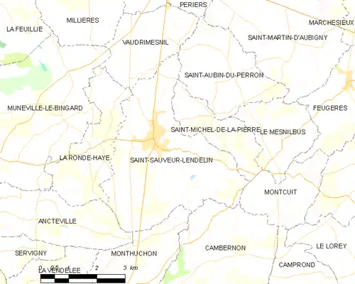 Detailkaart van de gemeente