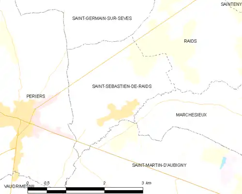 Detailkaart van de gemeente