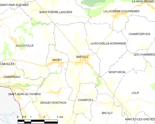 Detailkaart van de gemeente