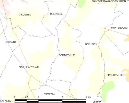 Detailkaart van de gemeente