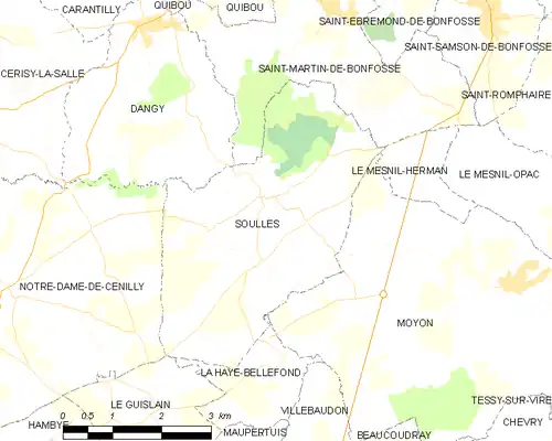 Detailkaart van de gemeente