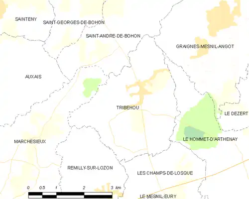 Detailkaart van de gemeente