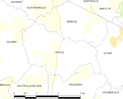Detailkaart van de gemeente