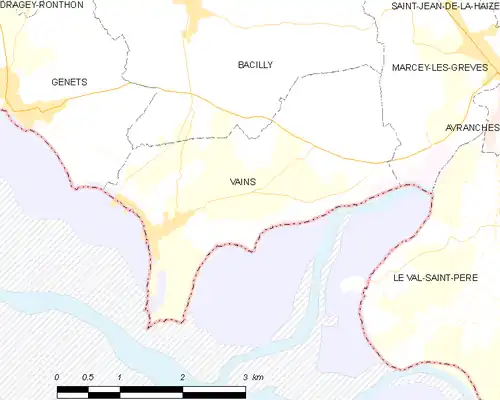 Detailkaart van de gemeente