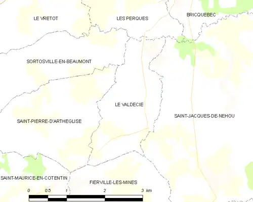 Detailkaart van de gemeente