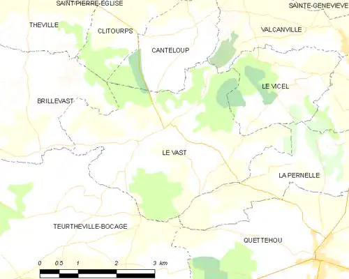 Detailkaart van de gemeente
