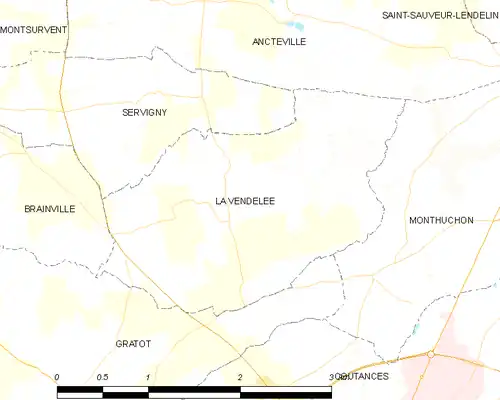 Detailkaart van de gemeente