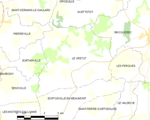 Detailkaart van de gemeente