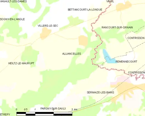 Detailkaart van de gemeente