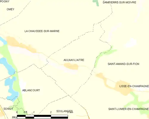 Detailkaart van de gemeente