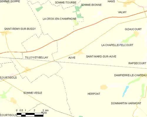 Detailkaart van de gemeente