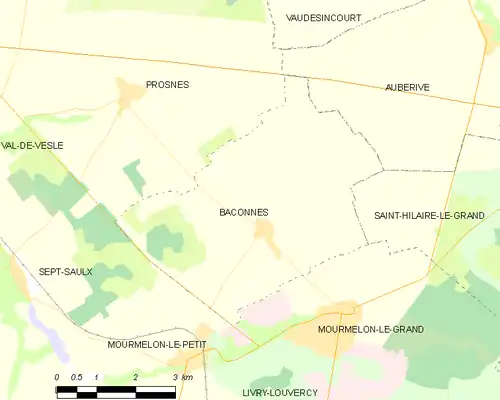 Detailkaart van de gemeente