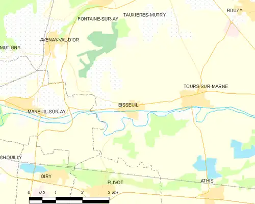 Detailkaart van de gemeente