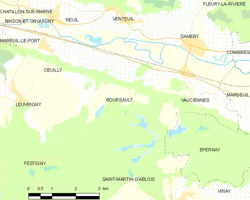 Detailkaart van de gemeente