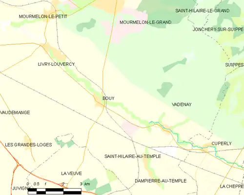 Detailkaart van de gemeente