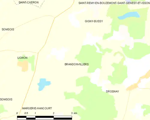 Detailkaart van de gemeente