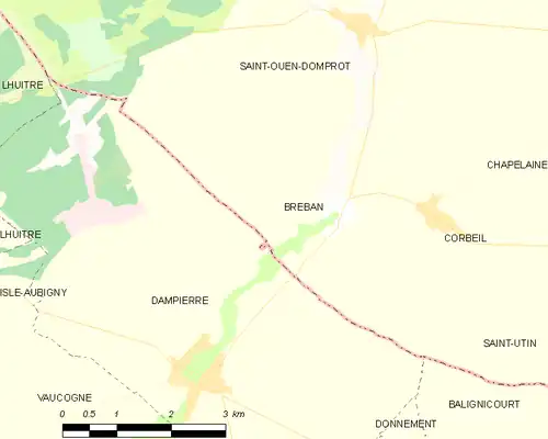 Detailkaart van de gemeente