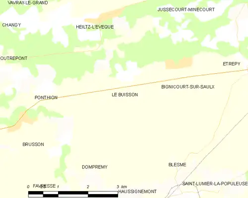 Detailkaart van de gemeente