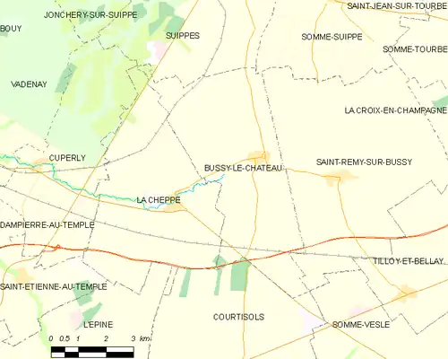 Detailkaart van de gemeente