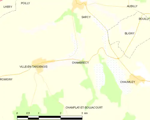 Detailkaart van de gemeente