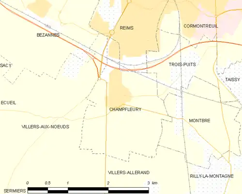 Detailkaart van de gemeente