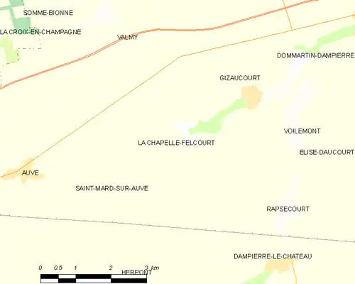 Detailkaart van de gemeente