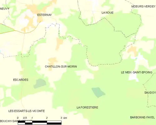 Detailkaart van de gemeente