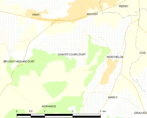 Detailkaart van de gemeente