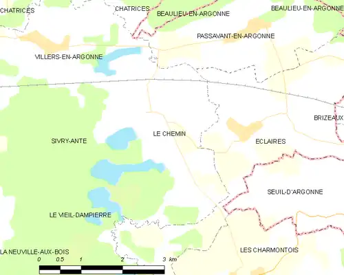 Detailkaart van de gemeente