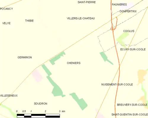 Detailkaart van de gemeente