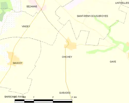 Detailkaart van de gemeente