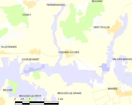 Detailkaart van de gemeente