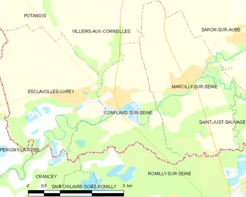 Detailkaart van de gemeente