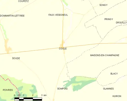 Detailkaart van de gemeente