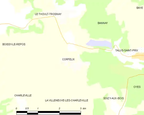 Detailkaart van de gemeente