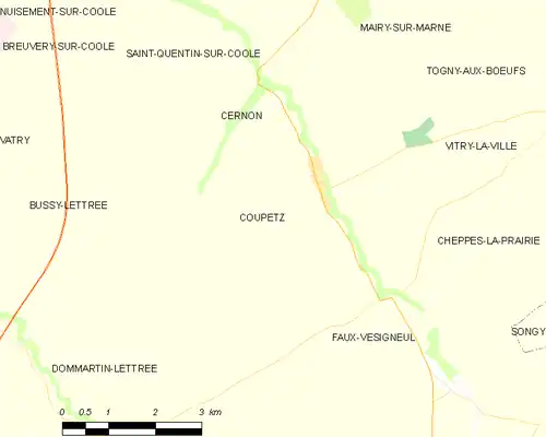 Detailkaart van de gemeente