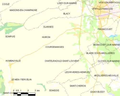 Detailkaart van de gemeente