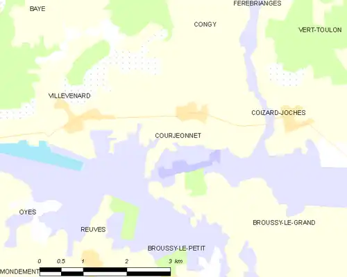 Detailkaart van de gemeente